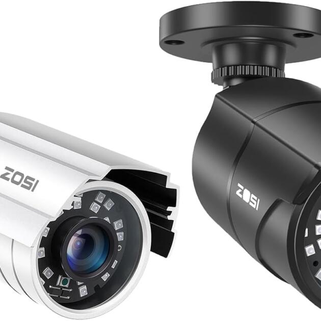 ZOSI 2MP 1080p HD Weatherproof CCTV Bullet Security Camera (2-Pack)
